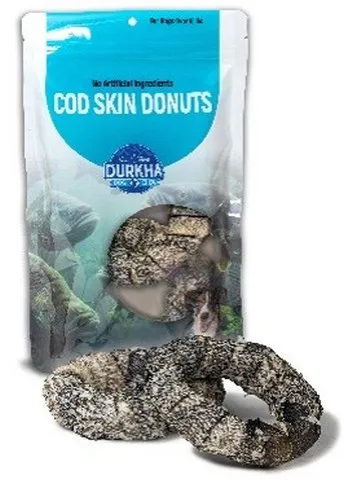 1ea 3oz Durkha Large Cod Skin Donuts - Treats